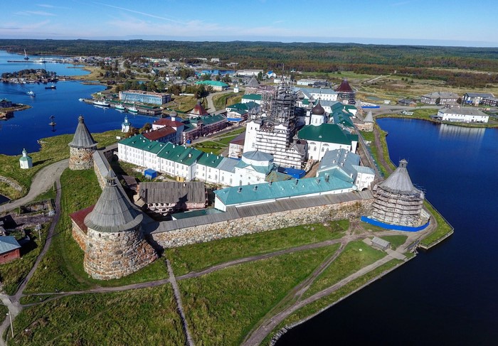 Spaso-Preobrazhensky Solovetsky Monastery from above