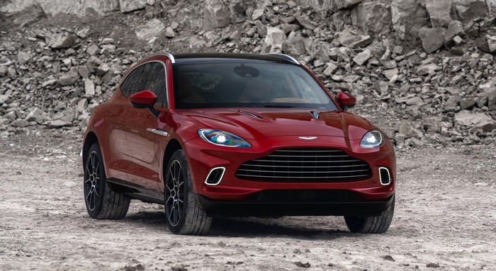 Red Aston Martin DBX Crossover 2020