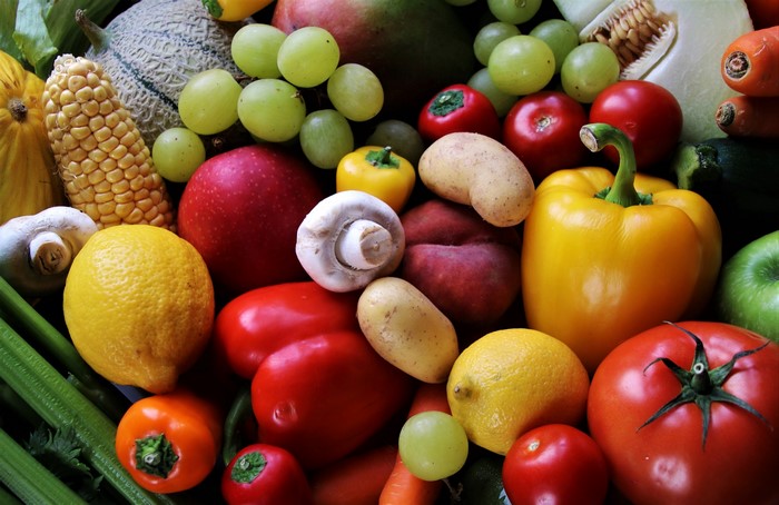 Assortment of Fresh Fruits and Vegetables