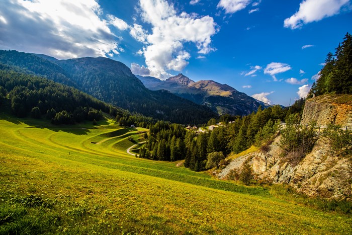 Switzerland Alps Mountains Landscape 4K