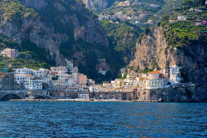 Amalfi, Italy coastal town built on cliffs