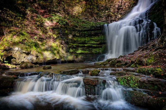 Waterfall in County Durham, England
