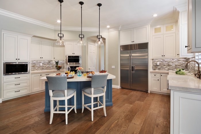 Kitchen Interior Design with Island and Chairs