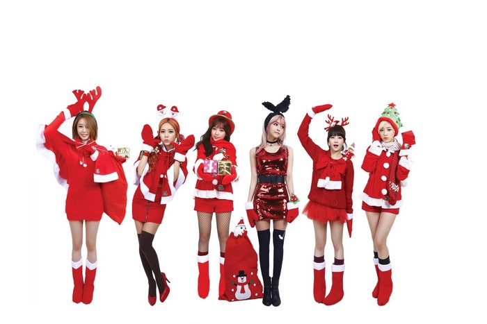Group of women in Christmas costumes