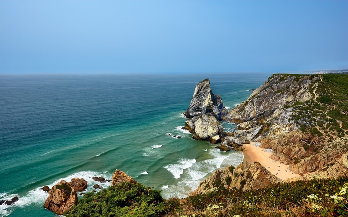 Cabo da Roca Coastline with Ocean and Crags, Portugal