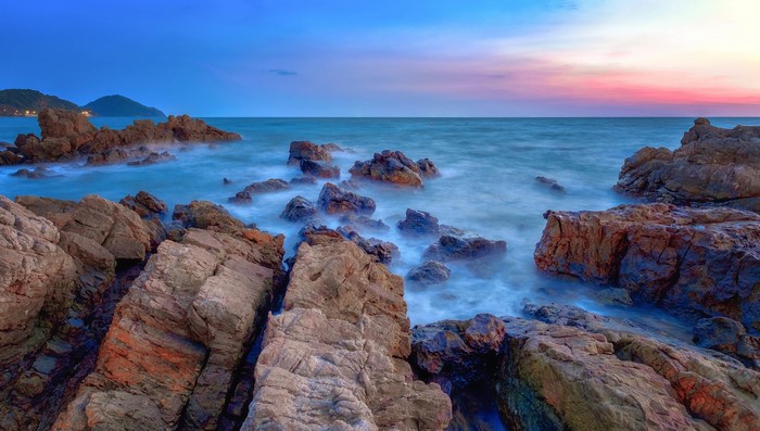 4K Coastline with Rocky Outcrops in Chanthaburi, Thailand