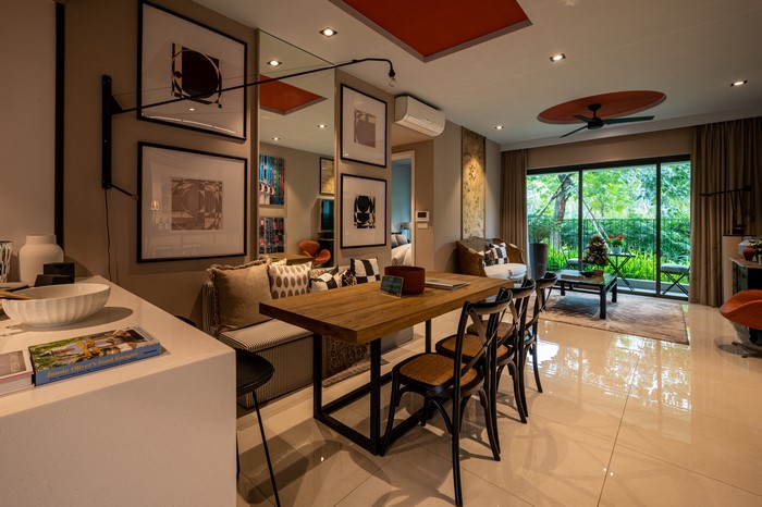 Dining Table and Chairs in Living Room Interior Design