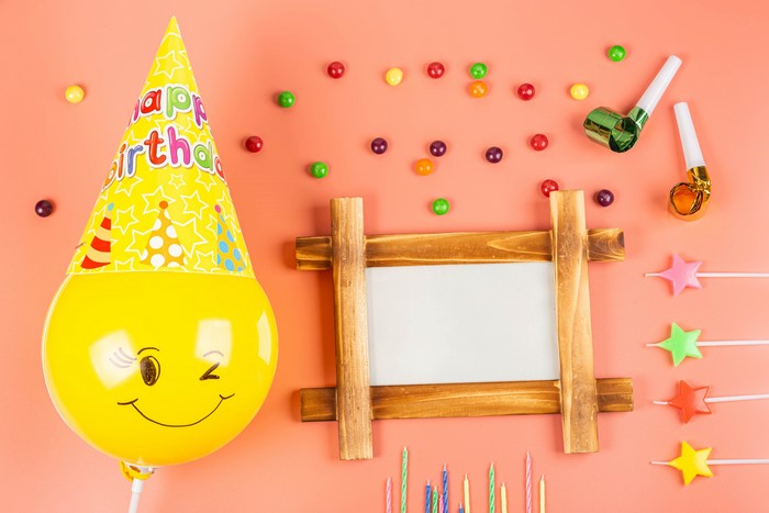 Birthday Party Decorations with Balloon and Frame