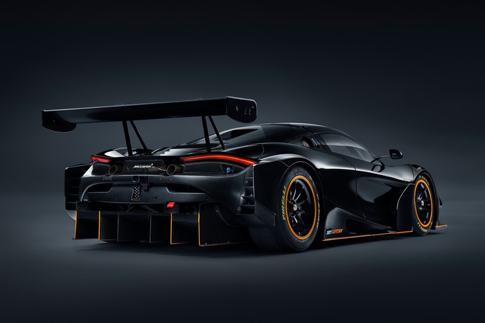 McLaren 720S GT3X 2021 Black Metallic Back View