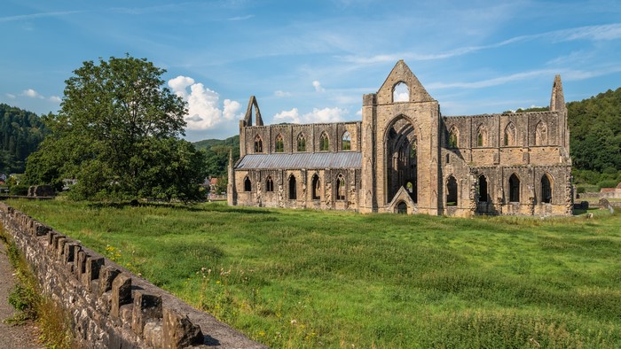 Tintern Abbey Ruins in Wales, United Kingdom