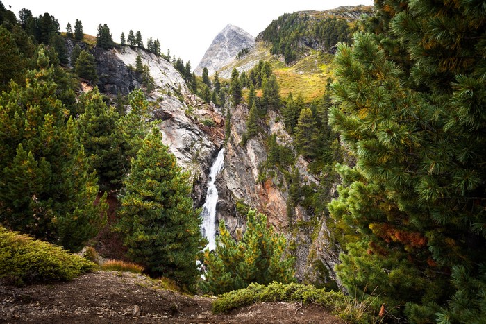 Waterfall in Obergurgl, Tyrol, Austria
