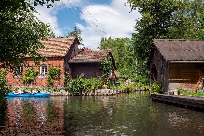 4K Village Lehde Germany Houses and Canal