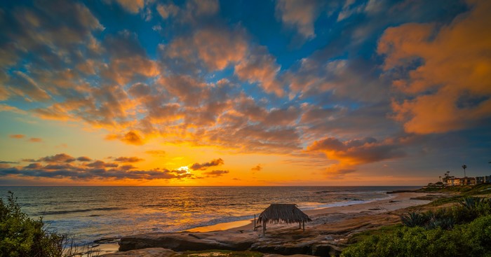 Sunset over Windansea Beach, California