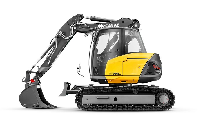 Mecalac 15MC Excavator on White Background