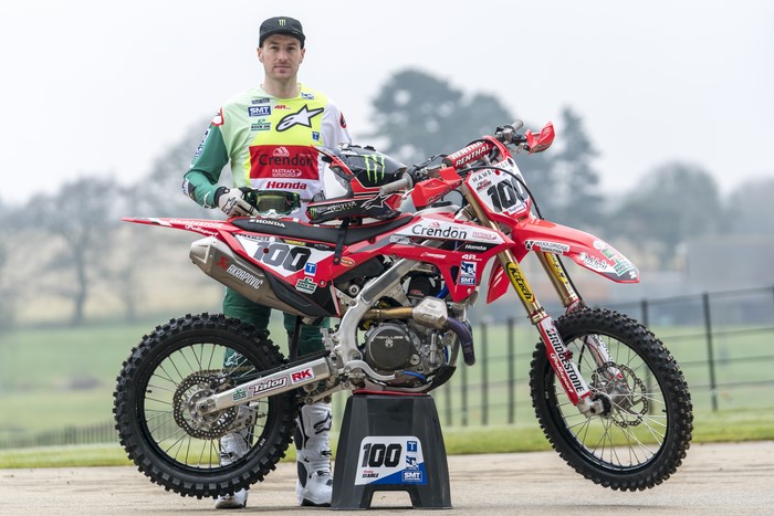 Motocross Rider with Honda CRF450R Motorcycle