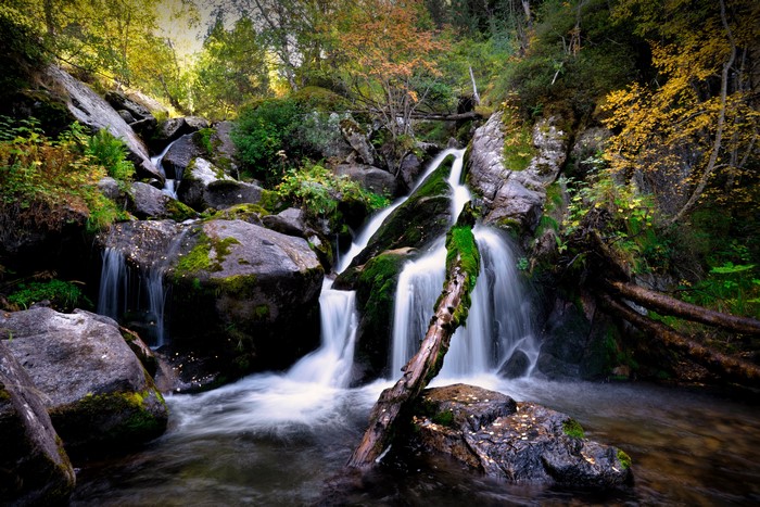 Waterfall in Vall del Madriu-Perafita-Claror, Andorra