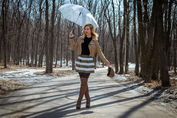 Victoria Borodinova Spring Walk with Umbrella