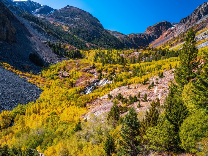 Lundy Canyon Mountains in Autumn, California