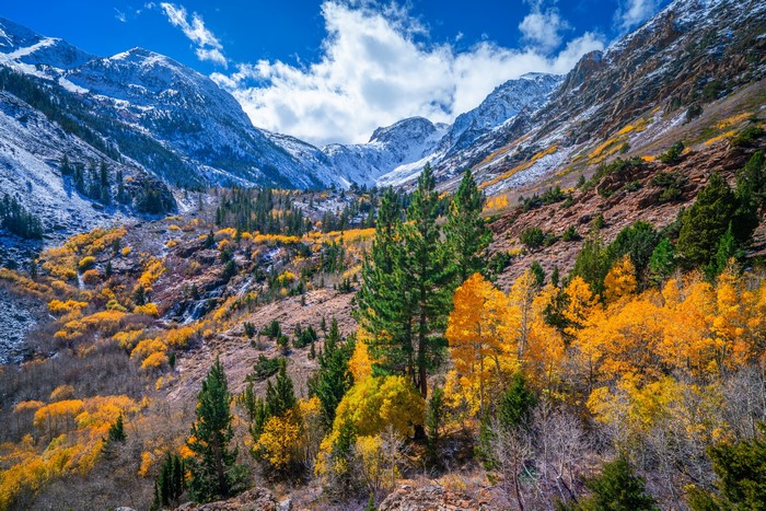 Lundy Canyon Mountains in Autumn, California, USA