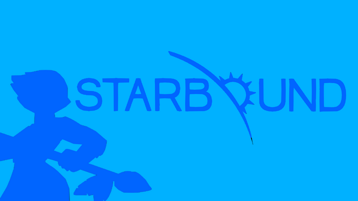 Starbound logo with character silhouette