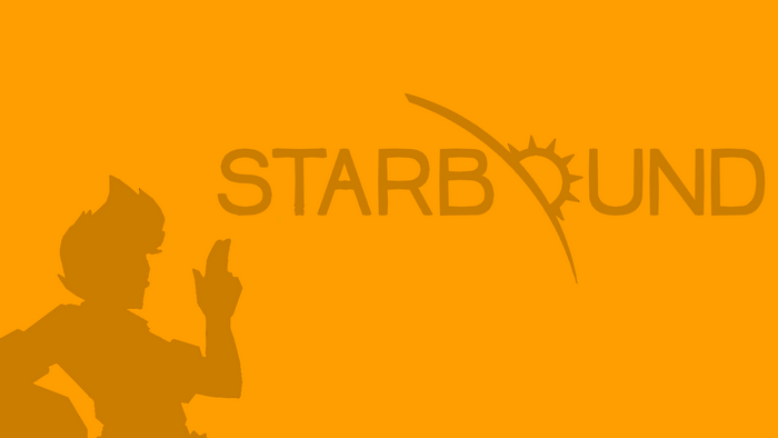 Starbound logo with character silhouette