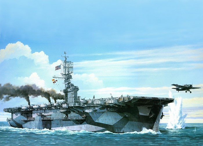 USS Gambier Bay aircraft carrier in World War II battle