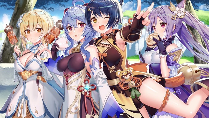 Genshin Impact Characters Group Pose