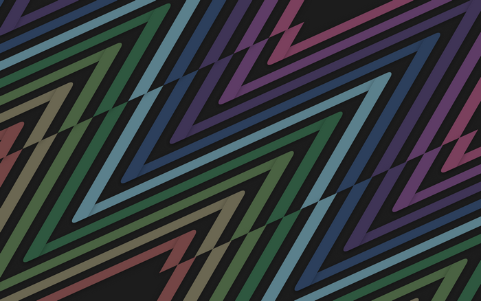 Abstract geometric lines in multiple colors on a dark background