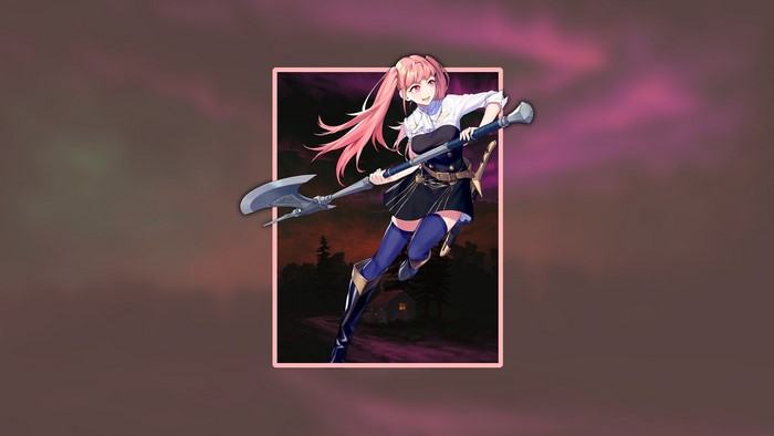 Hilda from Fire Emblem: Three Houses holding an axe