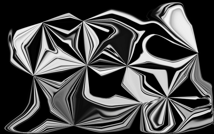 Abstract monochrome digital art with geometric patterns