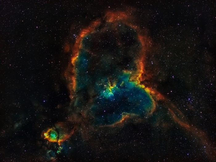 4K Heart Nebula in Space