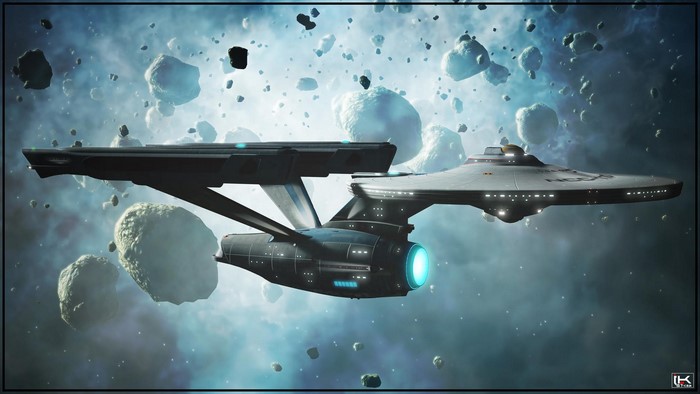 USS Enterprise NCC-1701 in Asteroid Field