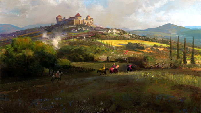 Crusader Kings III game art by Craig Mullins