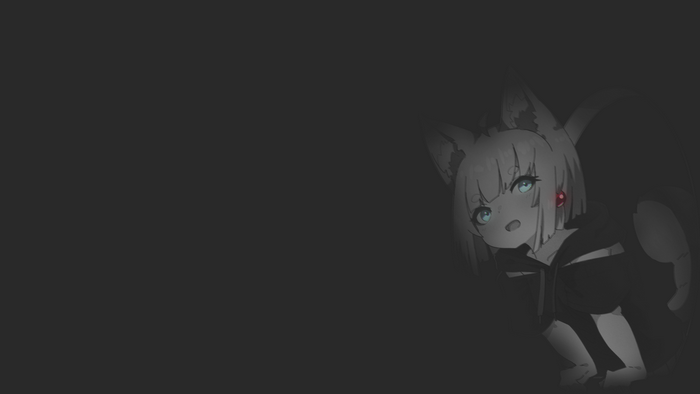 Anime girl with cat ears and blue eyes