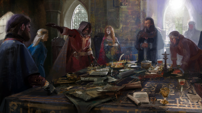 Crusader Kings III game art by Craig Mullins