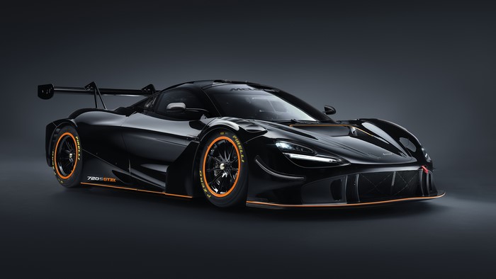 McLaren 720S Black Supercar in Gray Setting 4K
