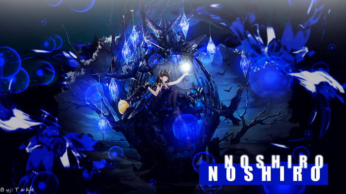 Noshiro from Azur Lane in a dark fantasy setting