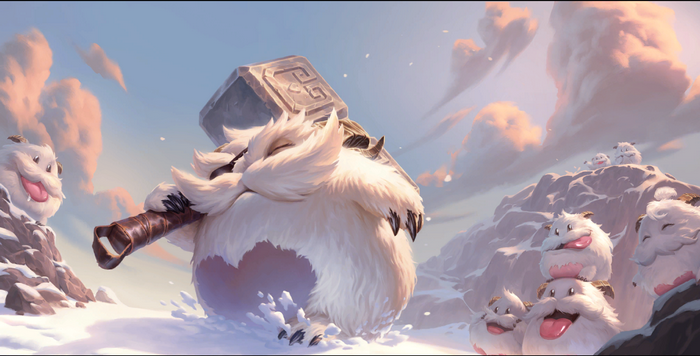 Poro with a hammer from Legends of Runeterra