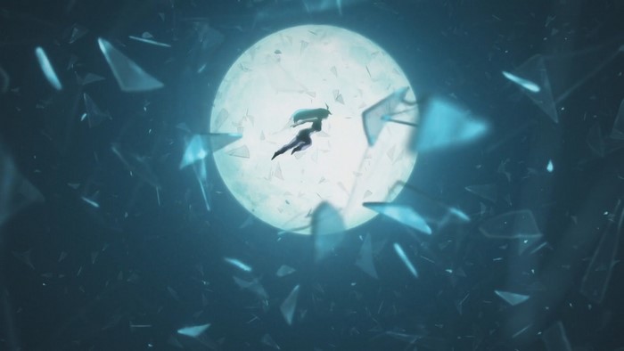 Vivy from Vivy: Fluorite Eye's Song in front of the Moon