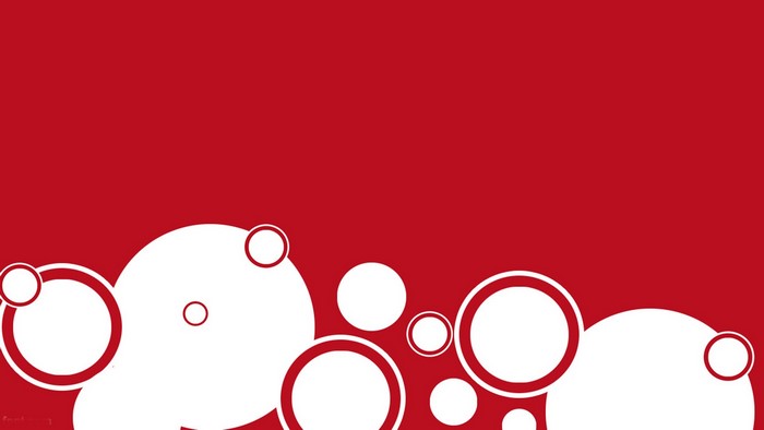 Abstract red background with white circles
