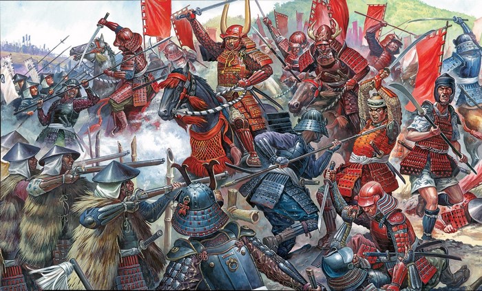 Sengoku Samurai Warriors in Battle Artwork