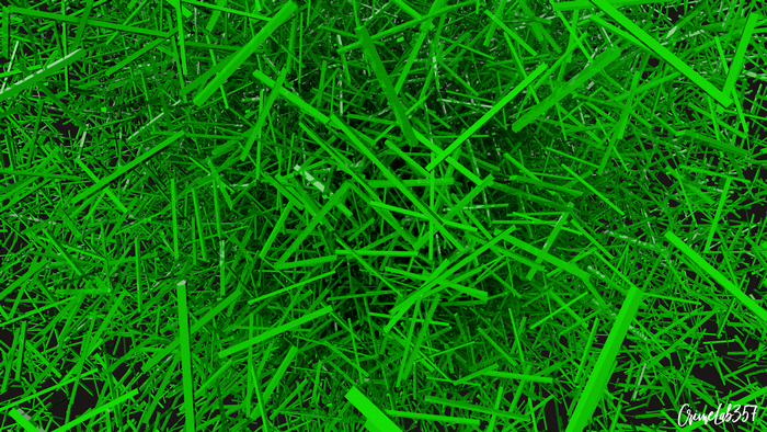 Abstract 3D graphics of green sticks