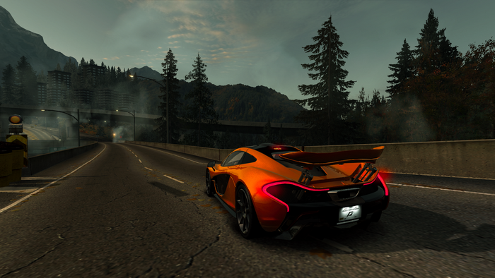 McLaren P1 driving on a highway in Need for Speed: World