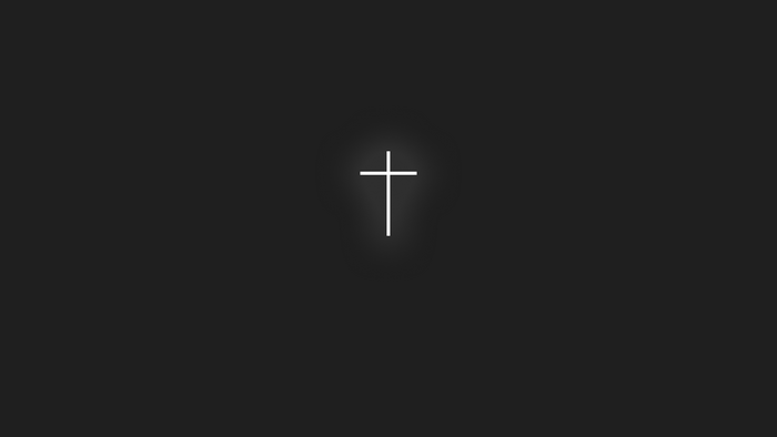 4K Minimalist Cross with Jesus Christ Symbol