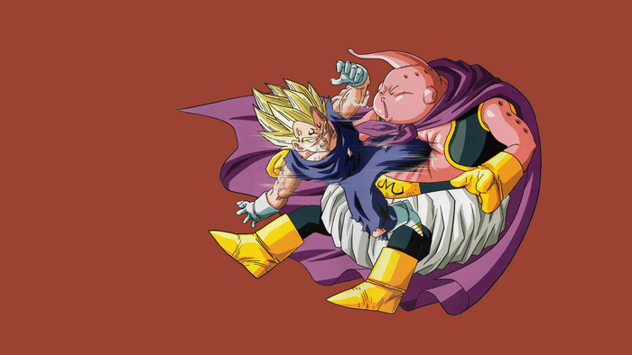 Vegeta fighting Majin Buu from Dragon Ball Z