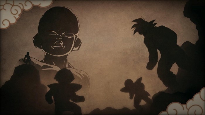 Frieza, Goku, and Gohan from Dragon Ball Z