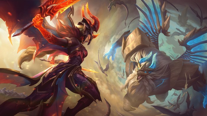 Kayle and Galio from League of Legends