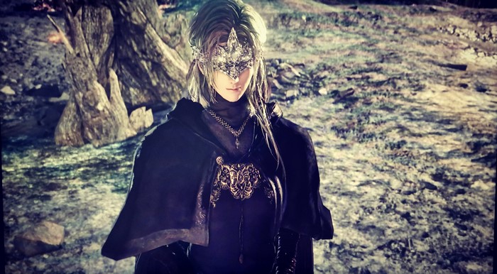 Fantasy art of a woman with a mask