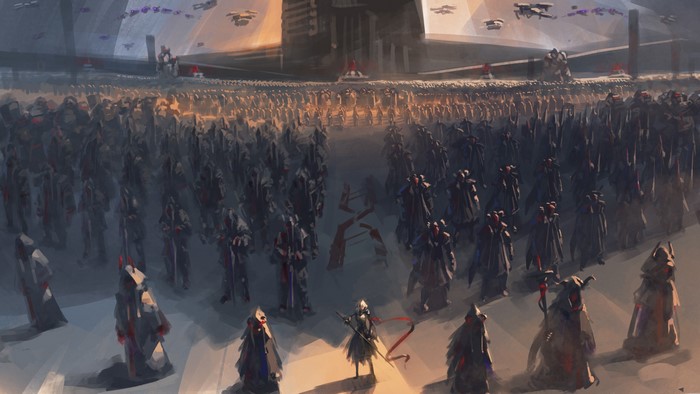 Talulah from Arknights in a large gathering