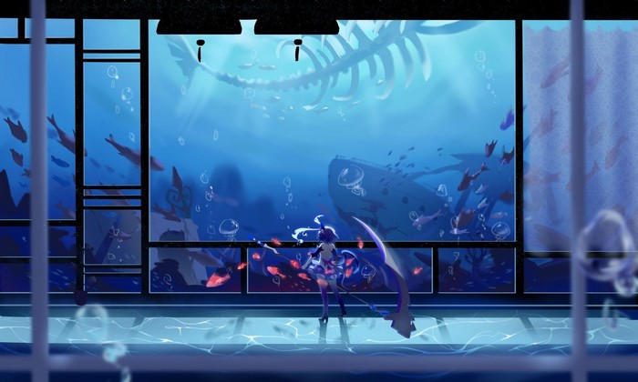 Seele Vollerei from Honkai Impact 3rd underwater